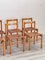 Wooden Chairs and Leather from Ibisco Brand, 1970s, Set of 7 3