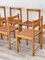 Wooden Chairs and Leather from Ibisco Brand, 1970s, Set of 7 7