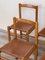 Wooden Chairs and Leather from Ibisco Brand, 1970s, Set of 7 5