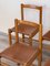 Wooden Chairs and Leather from Ibisco Brand, 1970s, Set of 7, Image 5