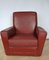 Art Deco Leather Armchair, 1960s 1