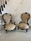 Antique Victorian Carved Walnut Chairs, 1850, Set of 2 1