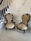 Chaises Victoriennes Antique en Noyer Sculpté, 1850, Set de 2 2