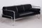 Bauhaus Sofa in Black Leather and Chrome-Plated Steel, 1930s 3