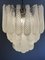 Italienischer Murano Glas Kronleuchter mit 41 Blütenblättern von Mazzega, 1980er 4