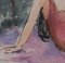 Gustave Francois, Jeune femme sur le sable, Acquarello su carta, Con cornice, Immagine 5