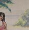 Gustave Francois, Jeune femme sur le sable, Aquarelle sur Papier, Encadrée 4