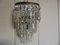 Art Deco Wandlampe mit Kristallen, 1930er 2