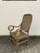 Gemusterter Armlehnstuhl aus Korbgeflecht, 1960er 1