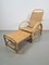 Vintage Extendable Deck Chair in Rattan, 1960, Image 1