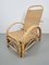 Vintage Extendable Deck Chair in Rattan, 1960, Image 3