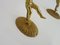 Italienische Cherub Wandlampen aus Bronze mit Tulip Lampenschirmen aus Glas, 1980er, 2er Set 6