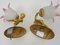 Italienische Cherub Wandlampen aus Bronze mit Tulip Lampenschirmen aus Glas, 1980er, 2er Set 9