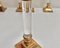 Vintage French Candlesticks in Gilt Brass and Acrylic Glass, 1970s, Set of 6, Image 4