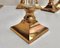 Vintage French Candlesticks in Gilt Brass and Acrylic Glass, 1970s, Set of 6, Image 6