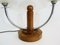 Lámpara de mesa Art Déco de madera, años 30, Imagen 4
