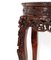 Hardwood Chinese Carved Pedestal Table with Marble Top, 1920s, Image 9