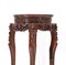 Hardwood Chinese Carved Pedestal Table with Marble Top, 1920s 5