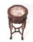 Mesa pedestal china de madera tallada con tablero de mármol, años 20, Imagen 3