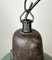 Industrial Green Enamel Factory Lamp with Cast Iron Top, 1960s 5