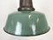 Industrial Green Enamel Factory Lamp with Cast Iron Top, 1960s 4