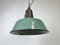 Lampe d'Usine Industrielle en Émail Vert avec Dessus en Fonte, 1960s 8