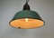 Industrial Green Enamel Factory Lamp with Cast Iron Top, 1960s 15