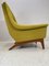 Danish Lounge Chairs with Lime Green and Yellow Fabric, Set of 2 6