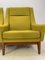 Danish Lounge Chairs with Lime Green and Yellow Fabric, Set of 2 8