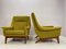 Danish Lounge Chairs with Lime Green and Yellow Fabric, Set of 2 9