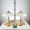 Lampade da tavolo in vetro di Murano e ottone, set di 3, Immagine 8