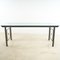 Iron Dining Table with Glass Top 1