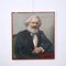 Retrato de Karl Marx, óleo sobre lienzo, años 60, Imagen 1