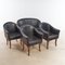 Living Room Set in Faux Crocodile Eco-Leather, Set of 4 1