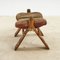 Vintage Sattelsitz aus Holz 2