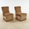 Brown Slipper Chairs, Set of 2 1