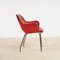 Roter Vintage Sessel, 1960er 3