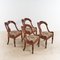 Neoclassical Chairs in Walnut, Set of 4 1