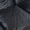 Sofá de dos plazas de cuero negro, Imagen 5