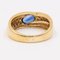 Vintage 18 Karat Gelbgold Ring mit Saphir und Diamanten, 1960er 5