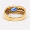 Vintage 18k Yellow Gold Sapphire and Diamonds Ring, 1960s, Image 5