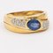 Vintage 18k Yellow Gold Sapphire and Diamonds Ring, 1960s, Image 3