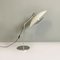 Lámpara de mesa italiana era espacial ajustable de acero cromado y metal blanco, años 70, Imagen 10