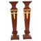 Antique Edwardian Mahogany Pedestals Torchere Stands, 1920s, Set of 2 1