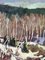 Alp Trees, 1950s, Oil on Canvas, Framed 10