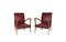 Burgundy Armchairs in Faux Leather, Set of 2, Image 5