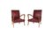 Fauteuils Bordeaux en Faux Cuir, Set de 2 5