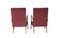 Burgundy Armchairs in Faux Leather, Set of 2 4