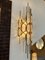 Large Hammered Glass and Gilt Wrought Iron Sconces from Longobard, Italy, 1970s, Set of 2, Image 12