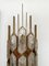 Large Hammered Glass and Gilt Wrought Iron Sconces from Longobard, Italy, 1970s, Set of 2, Image 11